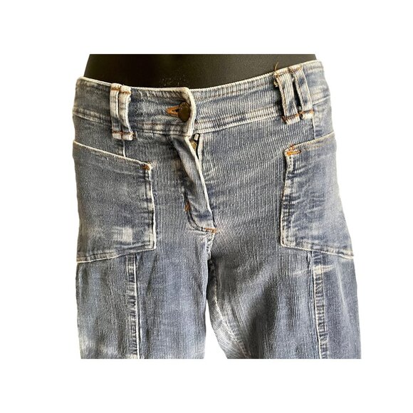 Vintage 1970s Corduroy Patch Pockets Roller Skimp Jeans by Angie Made in France. - Picture 5 of 10
